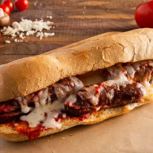 Sausage with Cheese Sub.