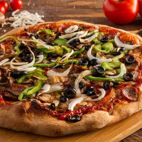 Ameci Deluxe Pizza.