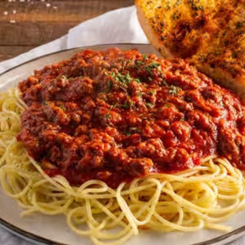 Bucket of Spaghetti Meat Sauce.