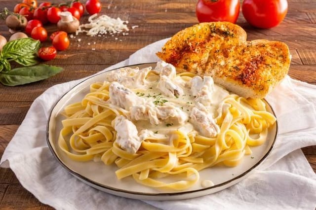 Buckets of Fun Fettuccine Alfredo.