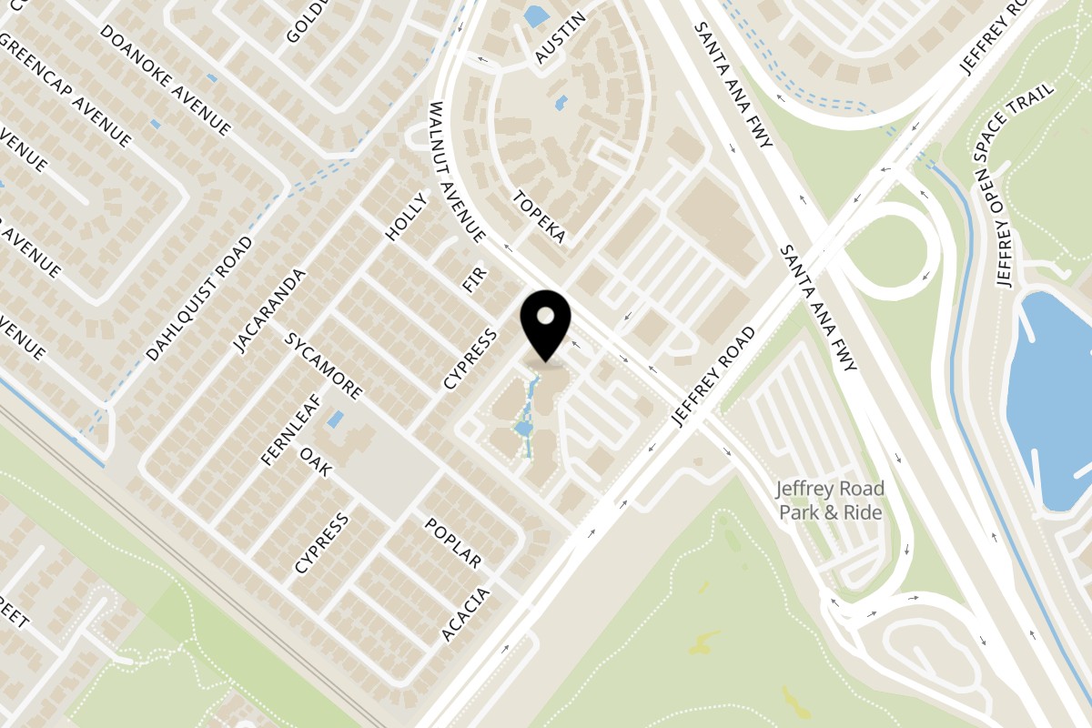 Map showing the location of Ameci Pizza & Pasta Irvine East on 14775 Jeffrey Rd in Irvine