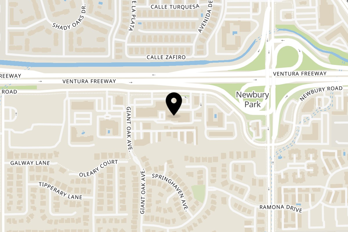 Map showing the location of Ameci Pizza & Pasta Newbury Park on 1560 Newbury Rd in Newbury Park