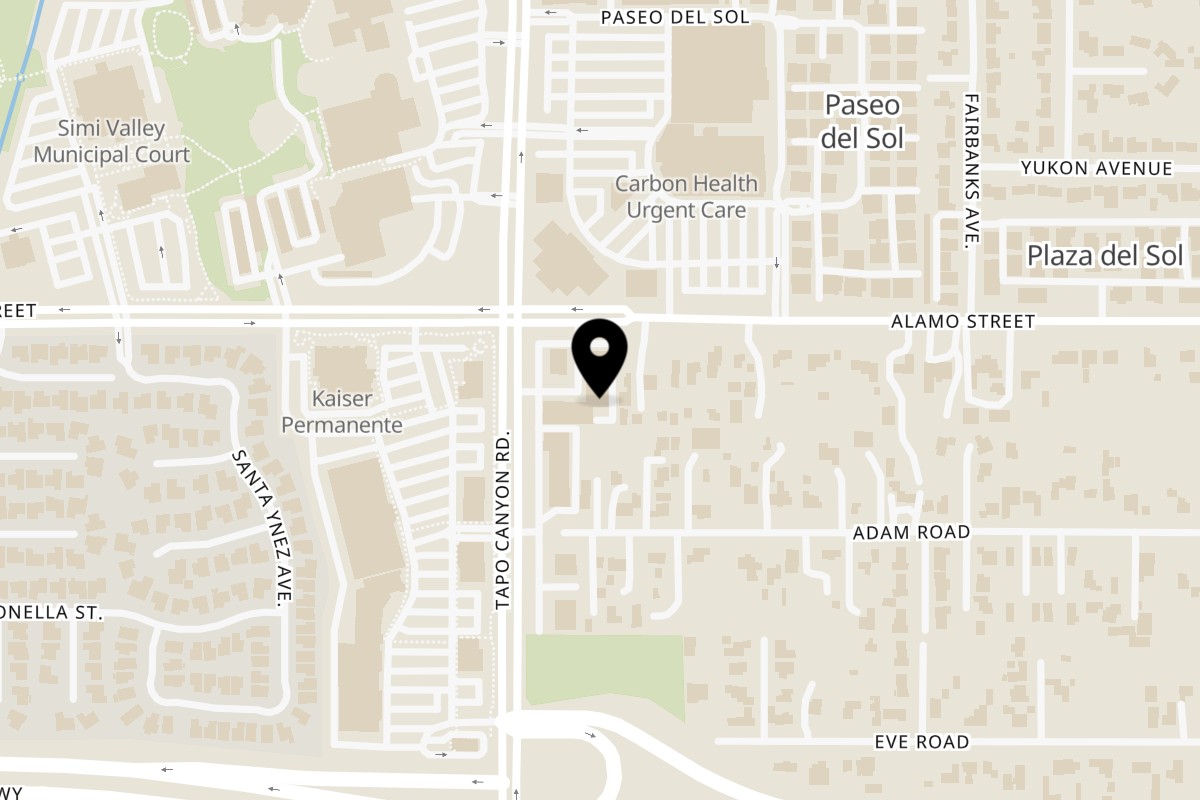 Map showing the location of Ameci Pizza & Pasta Simi Valley East on 2780 Tapo Canyon Rd in Simi Valley